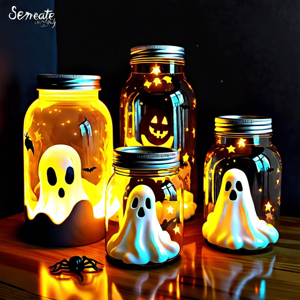 glowing ghost jars