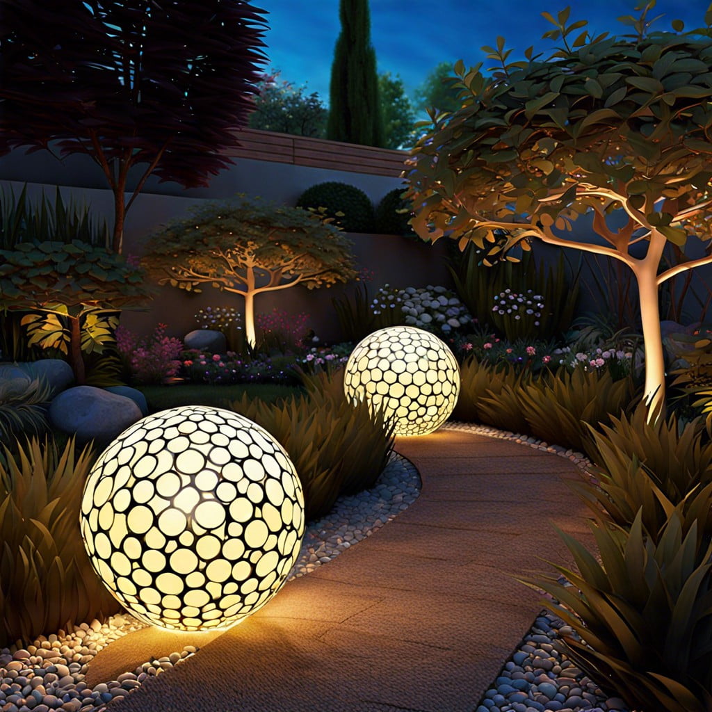 solar glow spheres for magical garden paths