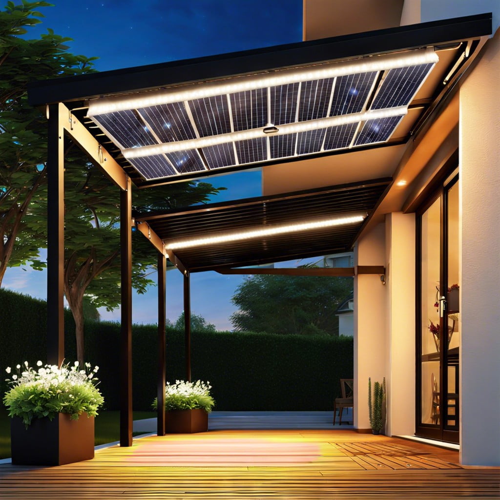 solar powered led canopy lights