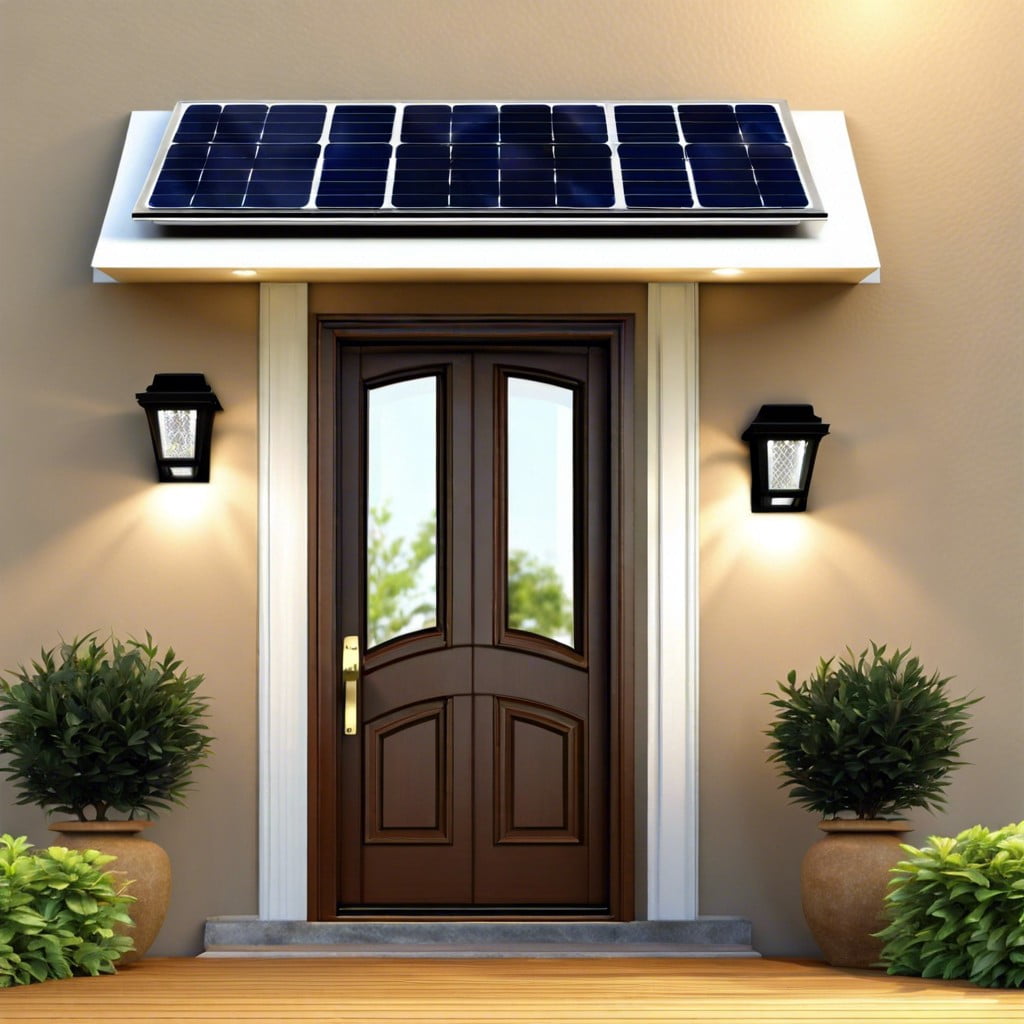 solar powered led sconces with motion sensors for doorways