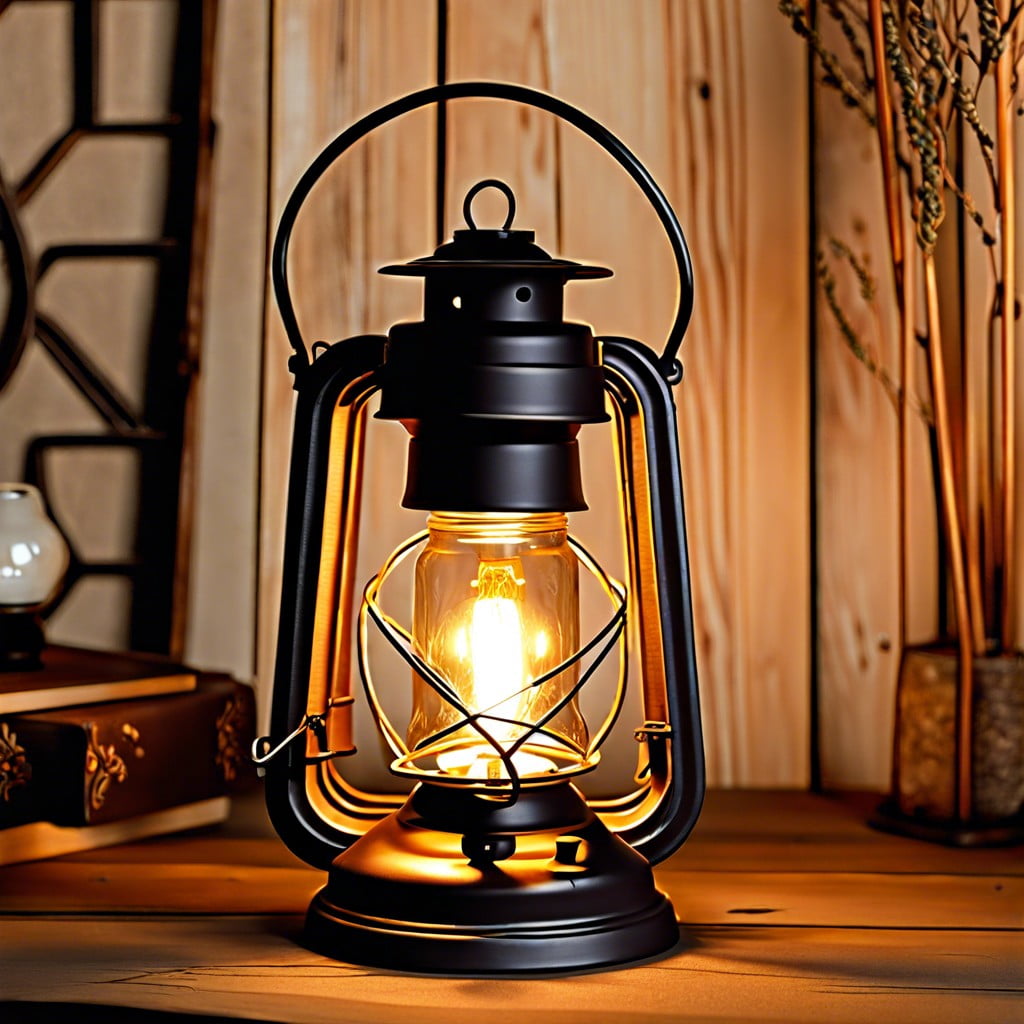 vintage lanterns with edison bulbs