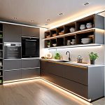 accent lighting for open shelving