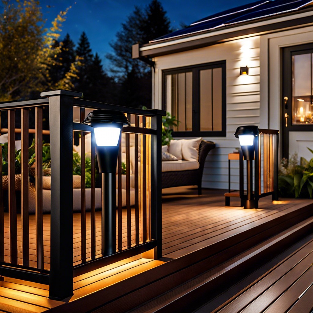 solar powered led rail lights