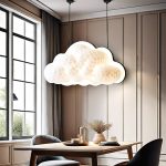 smart cloud shaped light fixture